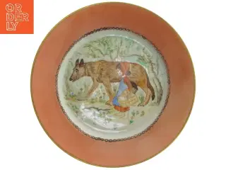 Dekorativ tallerken med Rødhætte motiv fra b&g (str. Ø 22 cm)