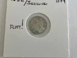 10 øre (3 Skilling ) 1874 Norge