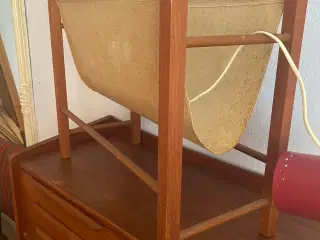 Tidskrift/ avis holder teak “sækkelærred”