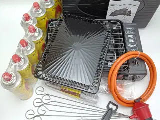 NY! 2,2kW Gasgrill + 8 Dåser med gas + Regulator