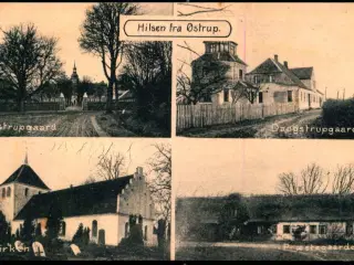 Hilsen fra Østrup - Kbm. Petersen u/n - Ubrugt - Klippet!!