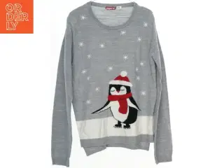Grå sweater med pingvinmotiv fra Pepperts (str. 158)