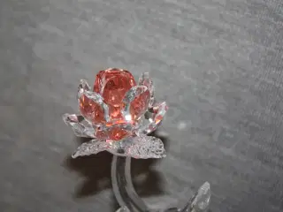 Crystal / glas blomst i original æske højde 14 cm