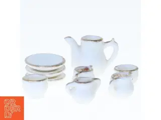 Miniature porcelæns tesæt (str. 3 cm)