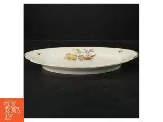 Porcelænsfad med blomstermønster (str. 32 cm)