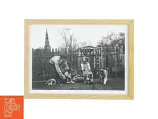 Indrammet sort-hvid fotografi fra Nielsen (str. 21x29,7 cm)