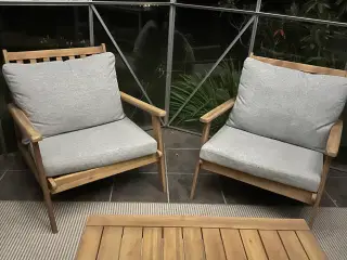 Lounge sæt til udestuen eller pavillonen . 