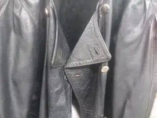 kort smart læder jakke 