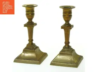 Messing lysestager (str. 16 cm)