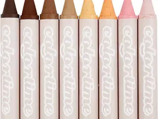 Vokskridt i hudfarver - 8 stk. af høj kvalitet