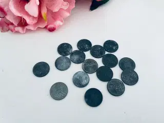 16 stk. danske 2 øre 