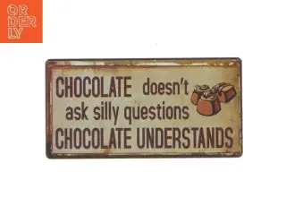 Sjov chokolade plakat fra Lafinesse (str. 10x5 cm)
