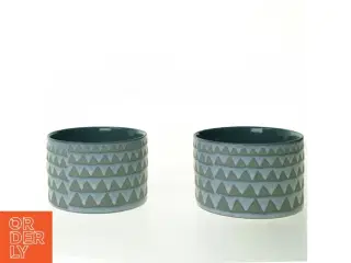 Keramikskåle med smuk glasur (str. 11 x 7 cm)