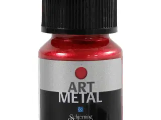 Hobbymaling Metallic Lavarød 30ml - Intens Metaleffekt