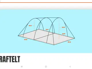 Tunneltelt, telt 4-6 personer, nye