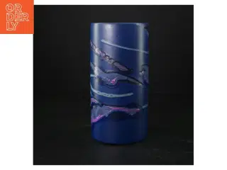 Blå keramikvase (str. 20 cm)