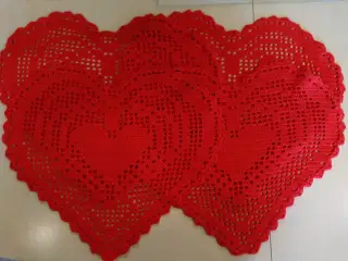 4 Hæklede jule ♥️ dækkeservietter