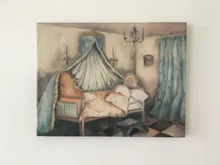 Billede på lærred med værelse, Bahne, 38 x 30 cm.