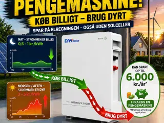 Elregningen ned uden solceller med et husbatteri 