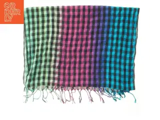 Tørklæde med tern(str. 160x54 cm) (str. 160x54 cm)