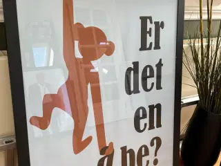 Er det en abe? citatplakat i ramme