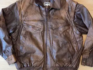 Vintage læder bomberjakke Str. 56