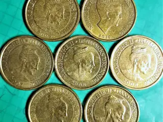 SKIBSMØNTER 20 KRONE 2007- 2010 Forskellige