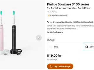 Elektrisk tandbørste 2stk Philips Sonicare (Nye)
