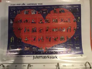 Danske, ufoldede julemærkeark