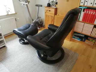 Stressless stol og fodskammel