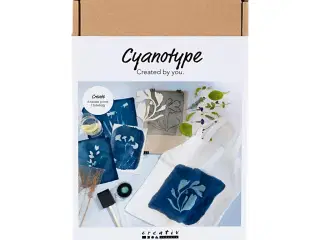 DIY Cyanotypi Kit til Unikke Blå Tekstilprint