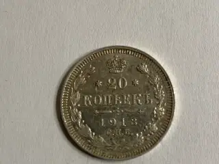 Mønt Rusland 20 KOPEK 1901 og 3 KOPEK 1913