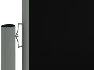 Sammenrullelig sidemarkise 180x600 cm sort