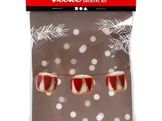 Mini DIY Tromme Kit til Julepynt - 3 stk.