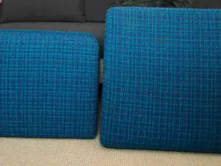 6 stk. blå sofa sæde-og ryghynder
