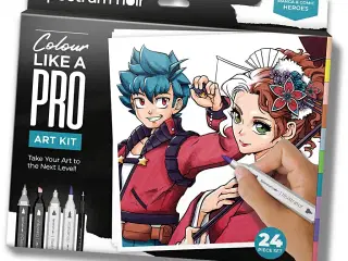 DIY Kit Illustration, Manga &amp; tegneseriehelte, ass. farver, 1 pk.