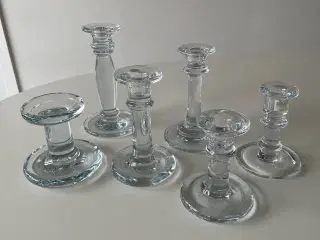 Flotte lysestager fra HOLMEGÅRD GLASVÆRK