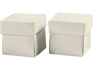 Fold-selv-æske, str. 5,5x5,5 cm, 250 g, råhvid, 10stk./ 1 pk.