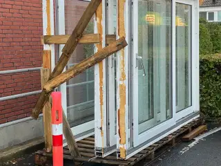 Skydedøre PVC brugte 3stk h.2015 x b.2840