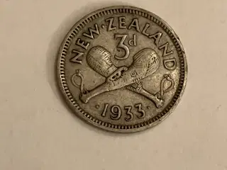New Zealand 3 Pence 1933