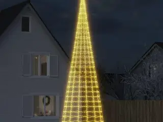 LED-juletræ til flagstang 3000 LED'er 800 cm varmt hvidt lys