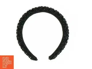 Hårbøjle med sorte perler (str. Ø 15 cm)