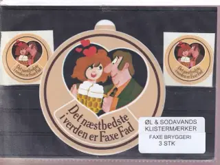 Øl og Sodavands Klistermærker - Faxe - 3 Stk.