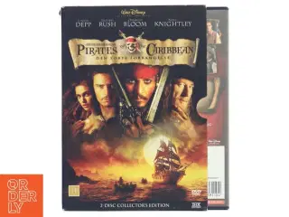 Pirates of Carribean (2disc): Sorte for med Johnny Depp (DVD)