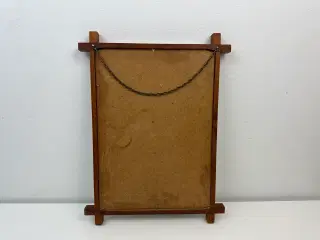 Retro teak spejl / vægspejl