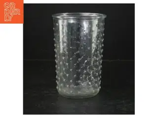 Glasvase med bobler (str. Ø. 11 cm. længde, 15 cm)