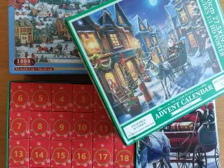 Julekalender puslespil - 2 sæt.