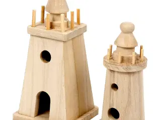 Fyrtårn, H: 13,5+18 cm, 2stk./ 1 pk.