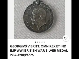 Medaljer, 1914, United kingdom
