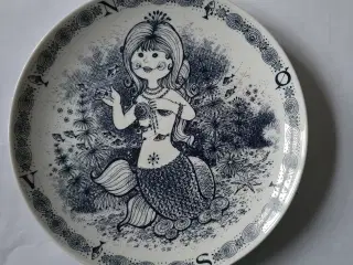 Havfrue motiv på porcelæn Tallerken/platte